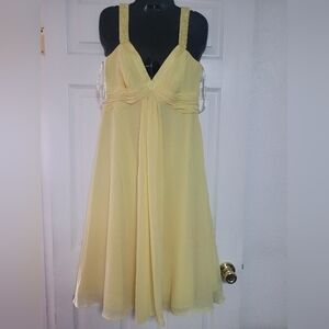 David's Bridal Light Yellow Dress